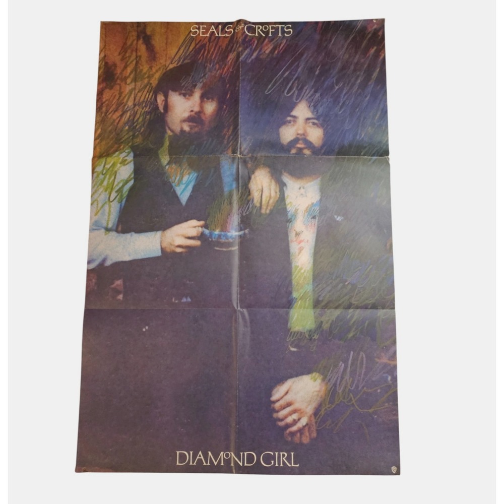 Seals & Crofts Diamond Girl 24x36 Vintage 1973 Promo Poster Warner Bros Rock Pop